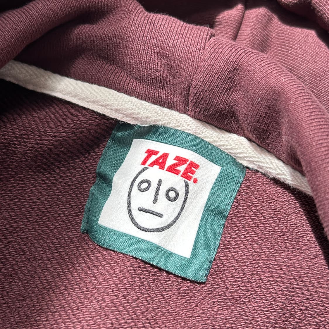 TAZE 버건디 레이스업 후드티 상품이미지6