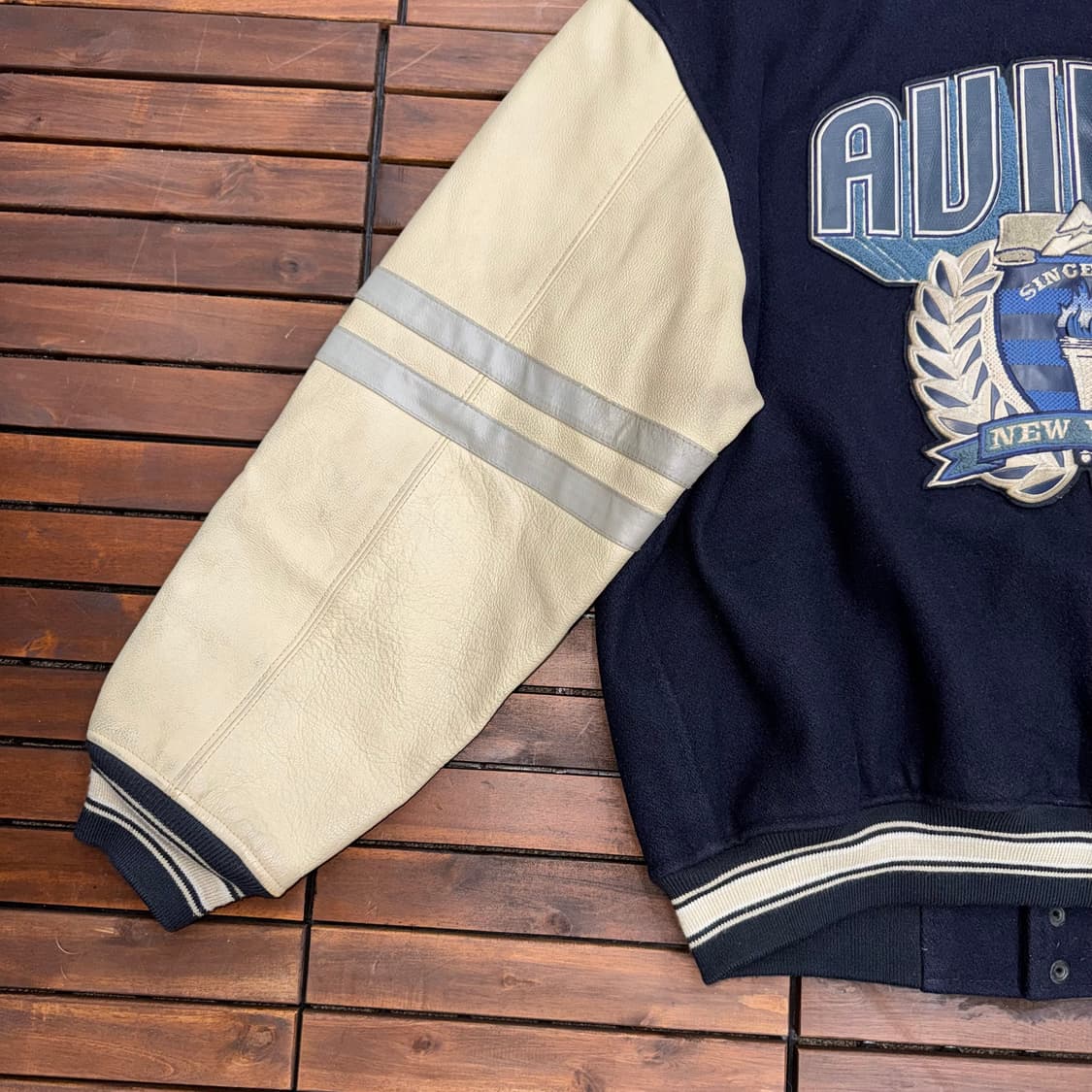 90s 아비렉스 바시티 자켓 made in USA (XL)    상품이미지3