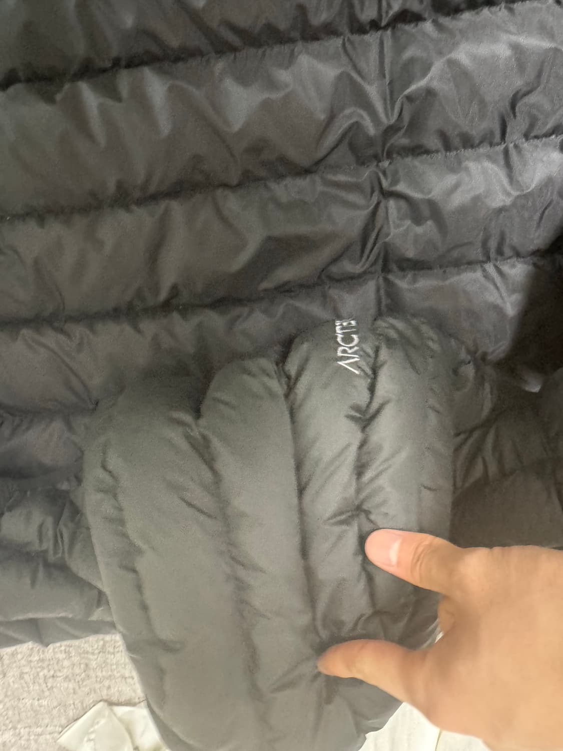 아크테릭스 세륨 후디 패딩 블랙 xl 상품이미지3