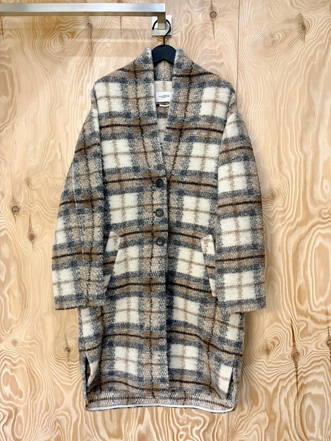 이자벨마랑 가브리엘 체크 울 코트 상품이미지1