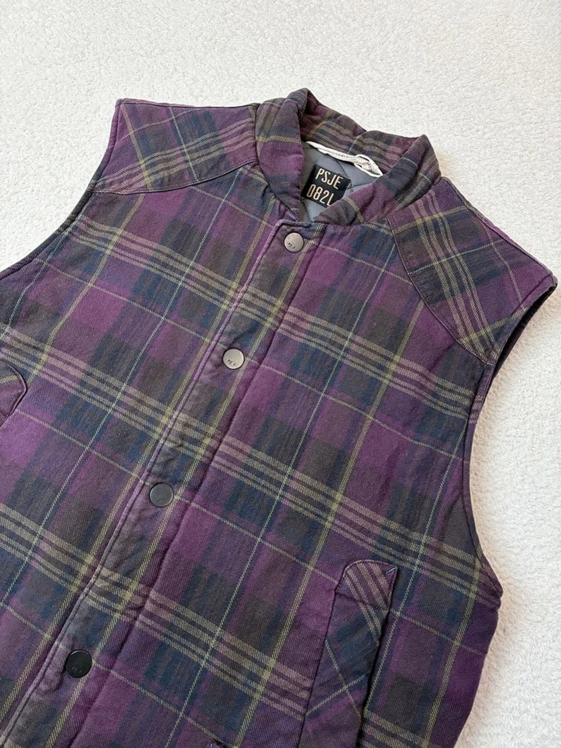 폴스미스 PSJE 11's 피그먼트 퍼플 타탄 체크 베스트 PN6208 상품이미지2