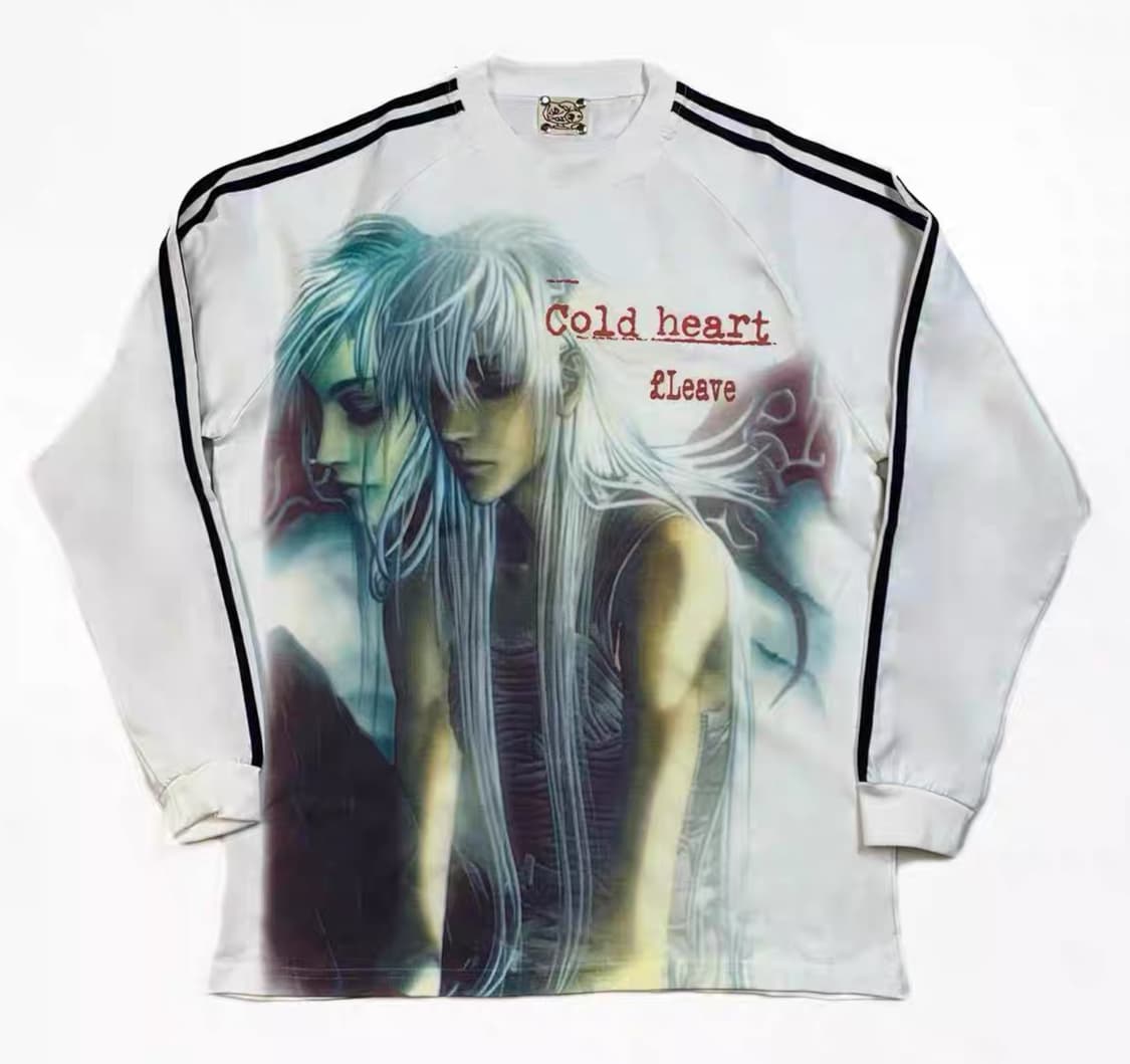 중브 프린팅 롱슬리브 드림코어 서브컬쳐 빈티지 긴팔 상품이미지1