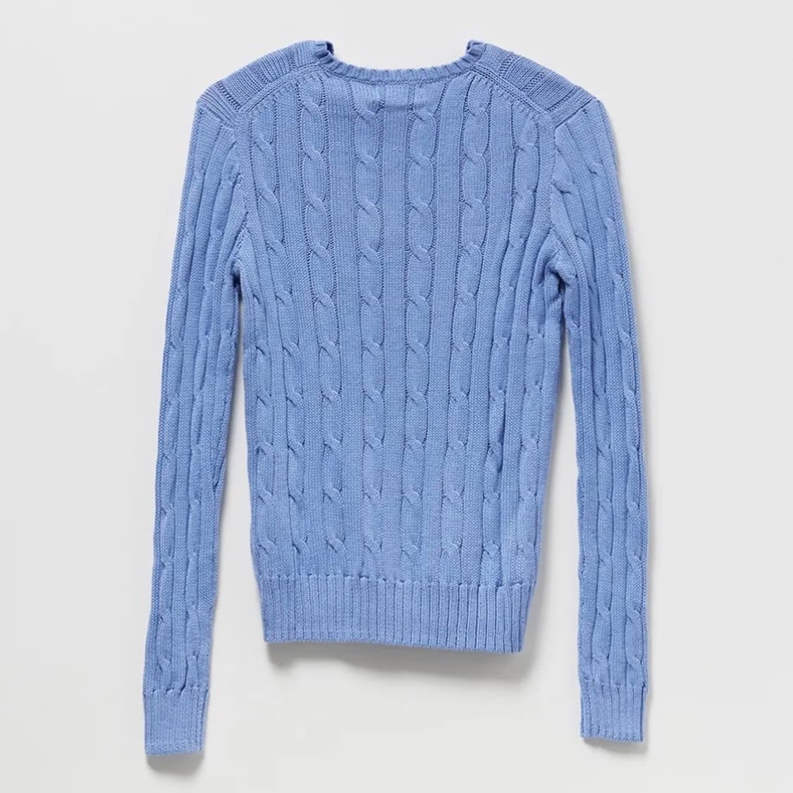 폴로랄프로렌 여성용 코마면사 브이넥 스웨터 (SKY BLUE) 상품이미지2