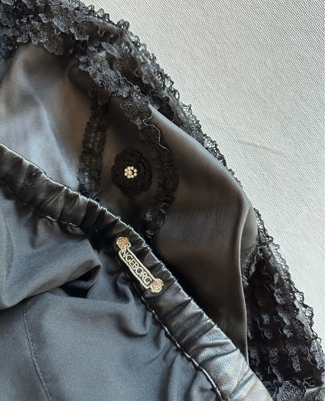 INGEBORG lace leather skirt 상품이미지9