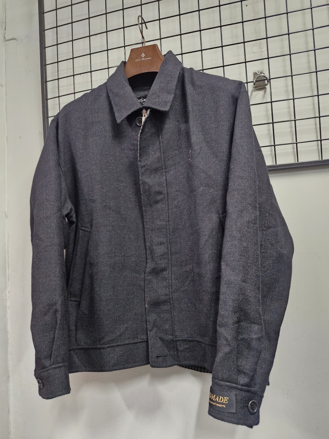 105XL 입생로랑 울 블루종 자켓. 상품이미지3