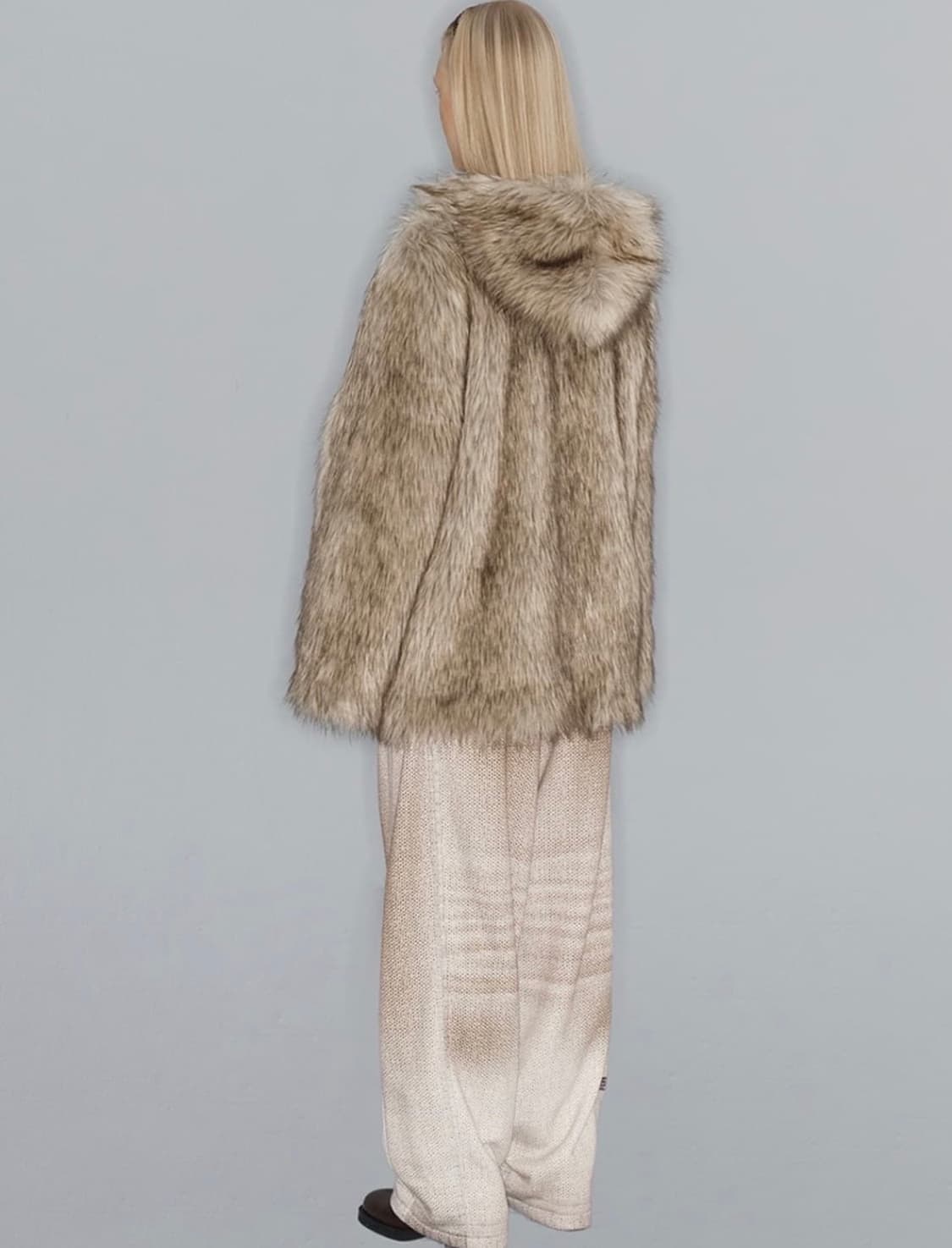 오픈와이와이 리버시블 후드 퍼자켓 상품이미지2