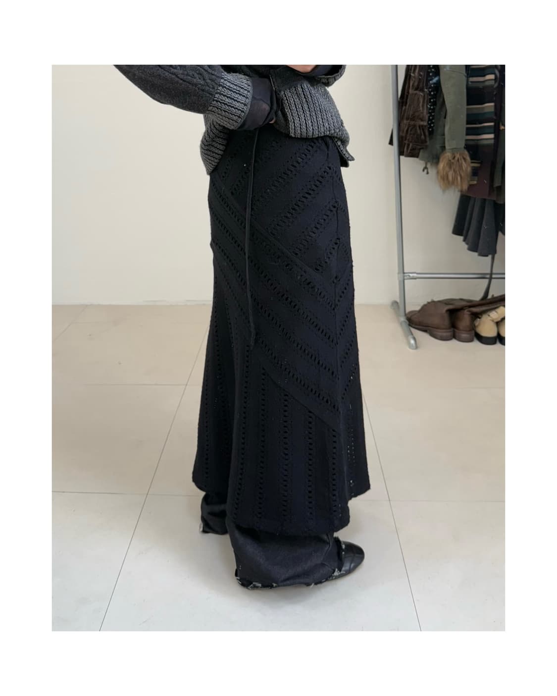 빈티지 레이어드 롱 스커트 상품이미지1