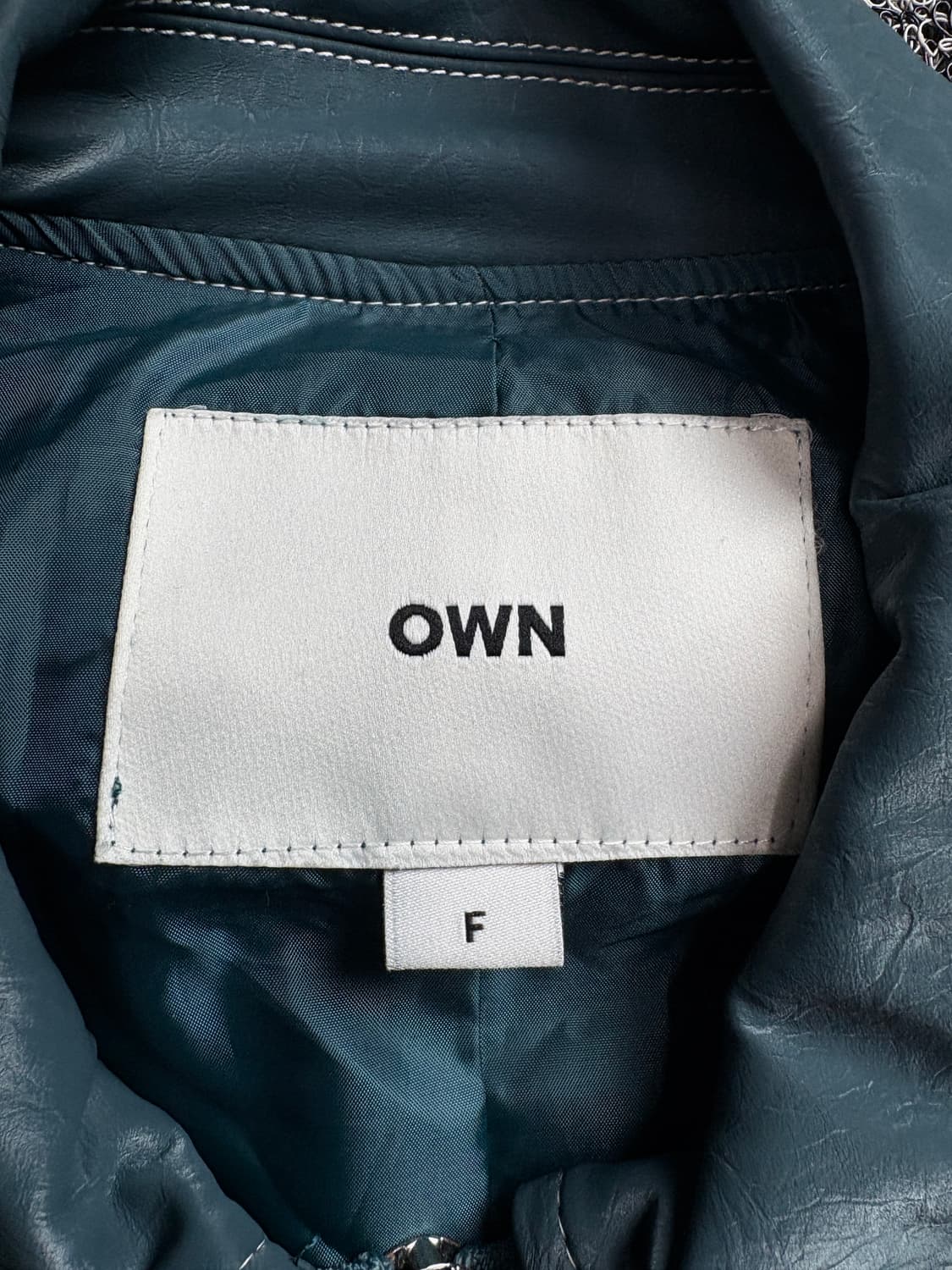 빈티지 바이퍼 절개 스티치 비건 레더 자켓 3092 상품이미지3