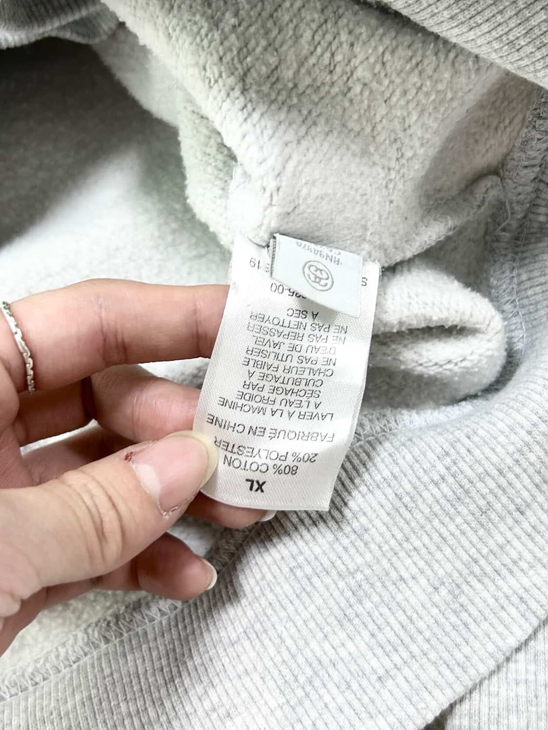 스투시 빅로고  그레이 후드 상품이미지10