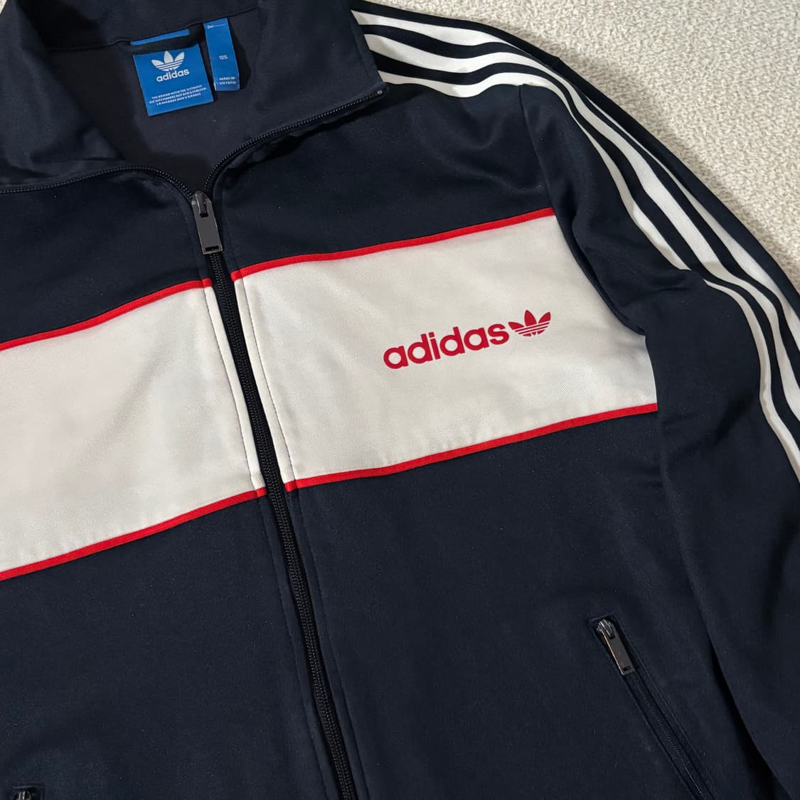 아디다스 올드스쿨 베켄바우어 네이비 화이트 남흰 트랙탑 져지 상품이미지3