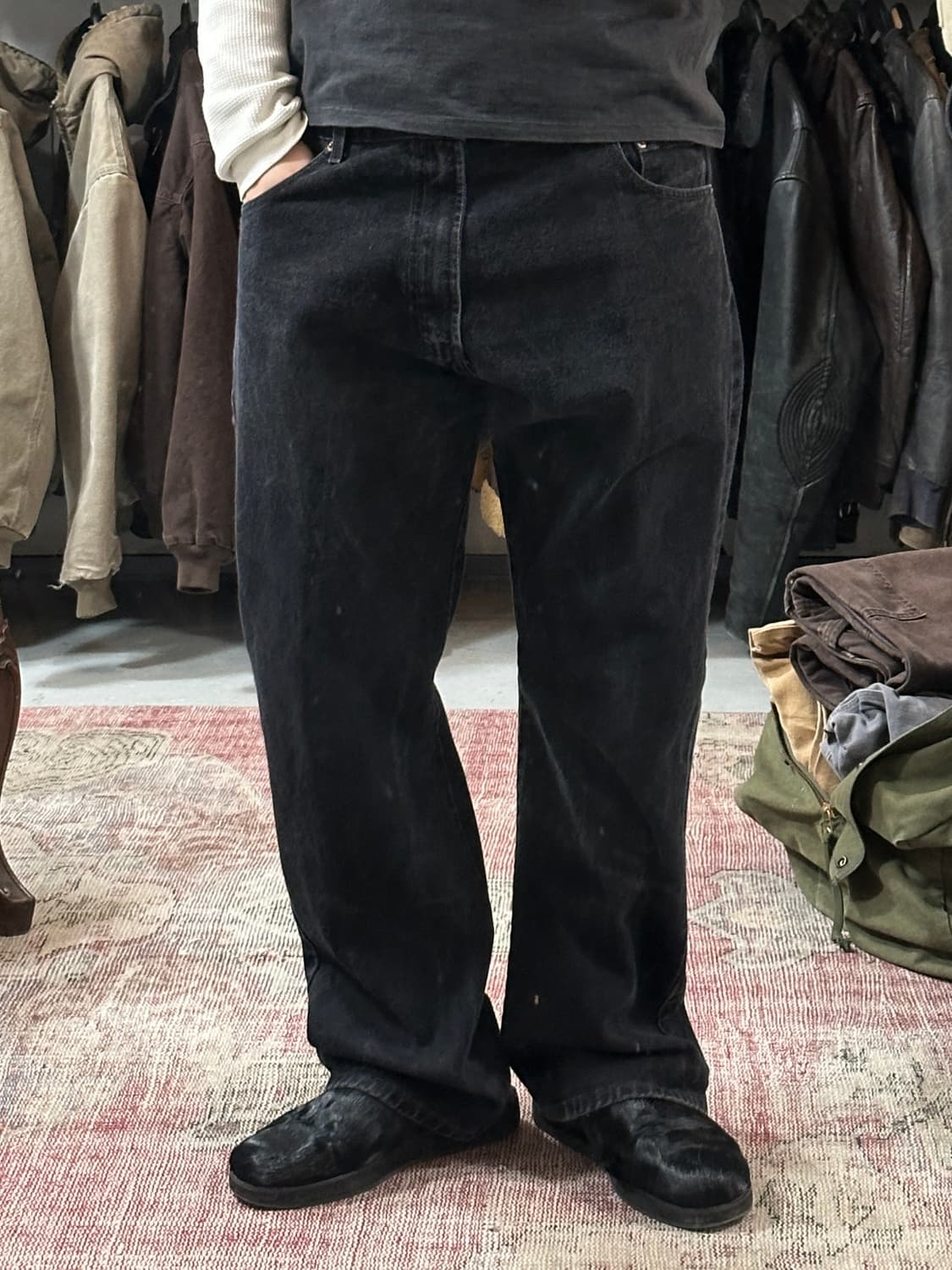 00's 리바이스 517 블랙 부츠컷 플레어진 상품이미지3