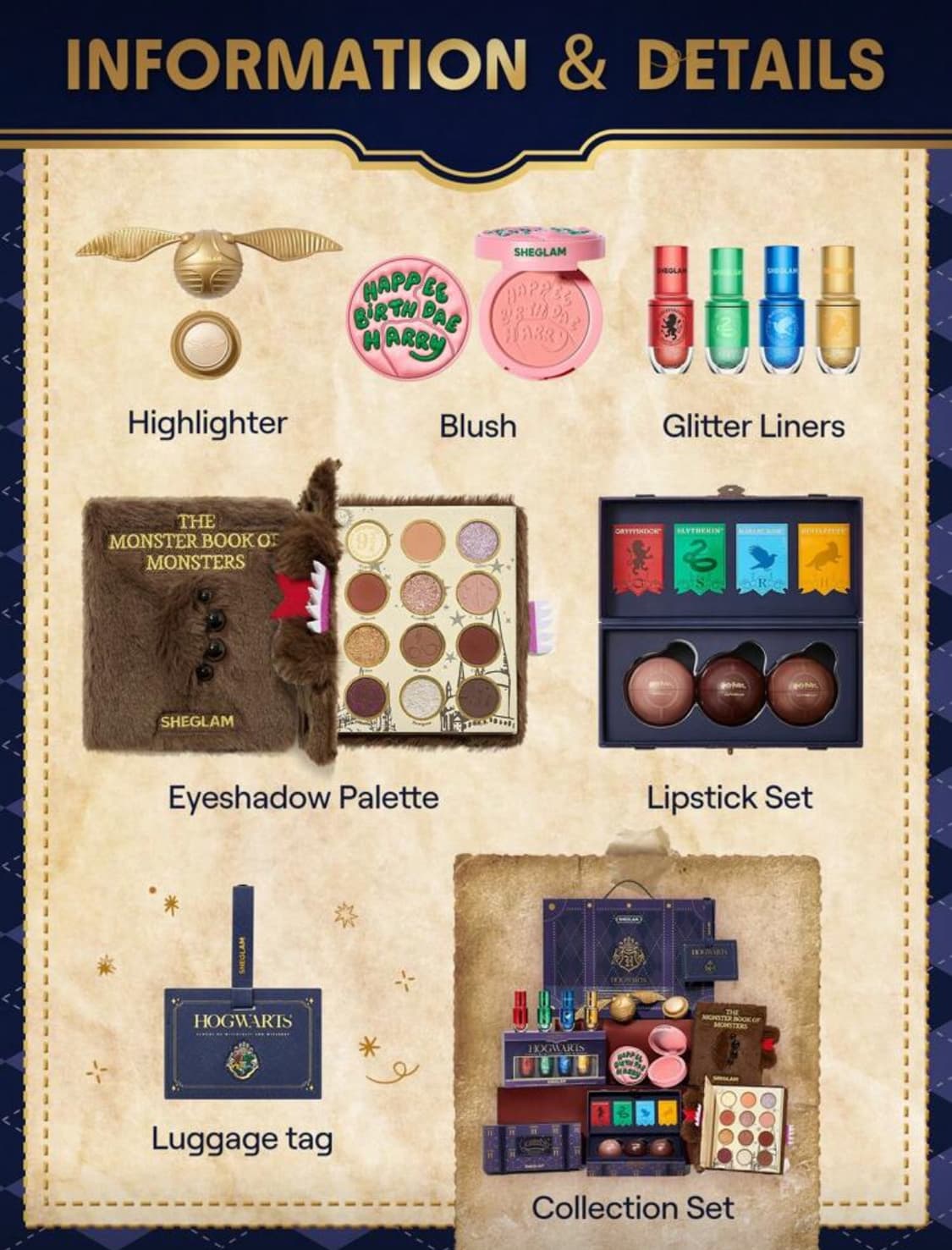 SHEGLAM 쉬글램 해리포터 콜라보 화장품 세트 미개봉 상품이미지2