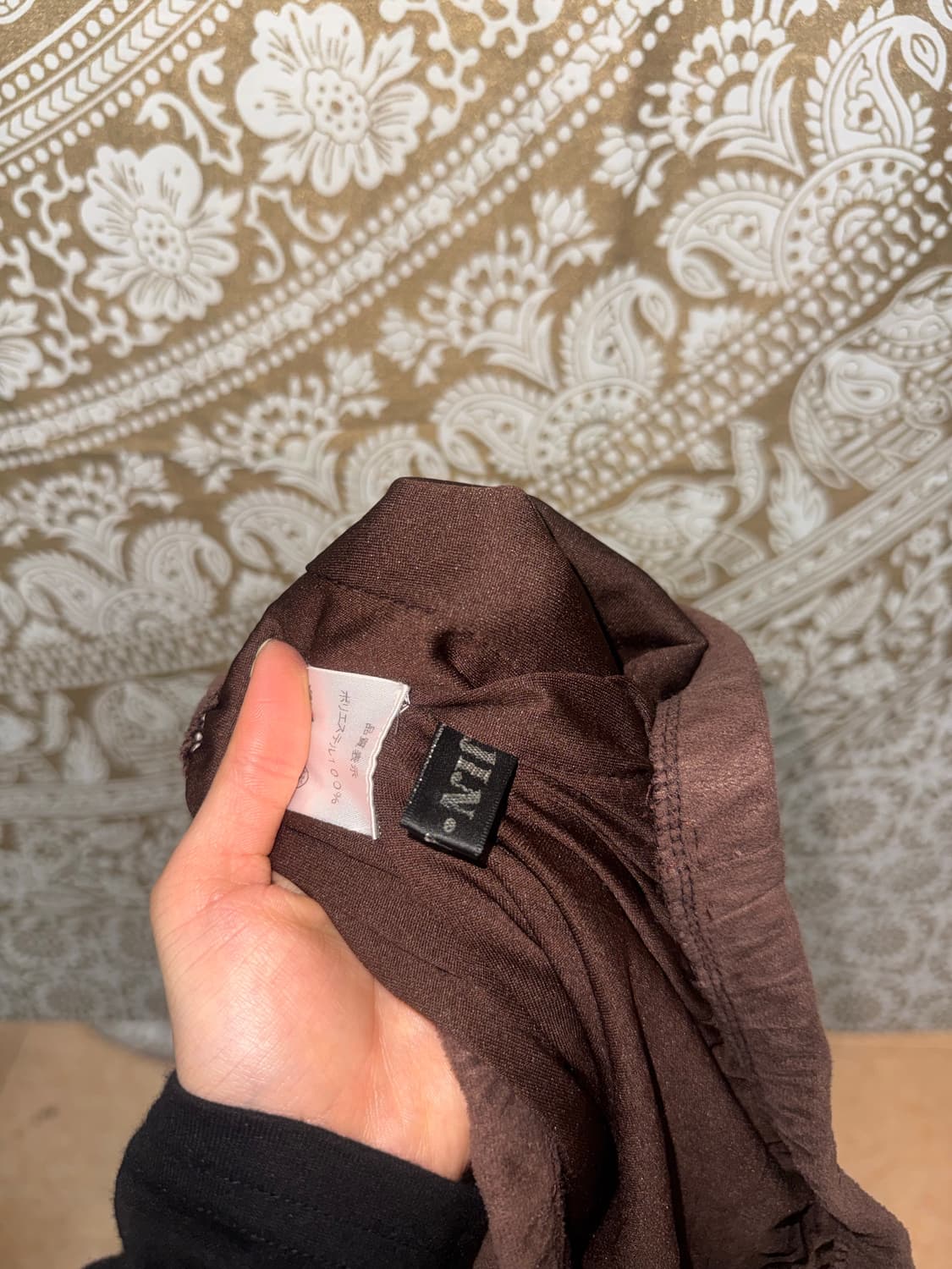 빈티지 밴딩 레이스 디테일 스웨이드 스커트  상품이미지5