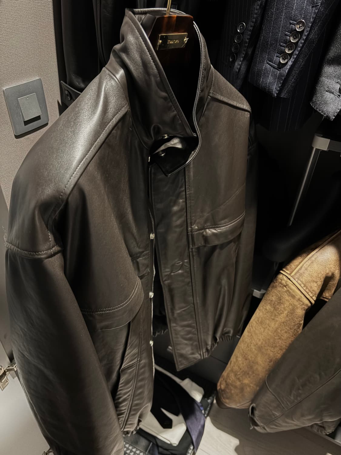 르메르 23fw 박시 레더 블루종 상품이미지2