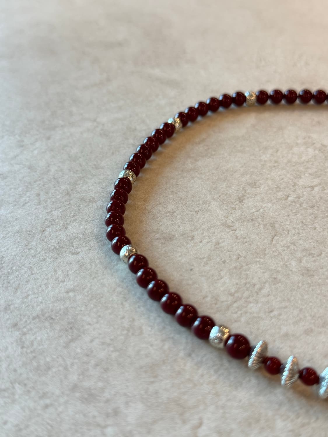 적색비즈 레이어드 목걸이 상품이미지2