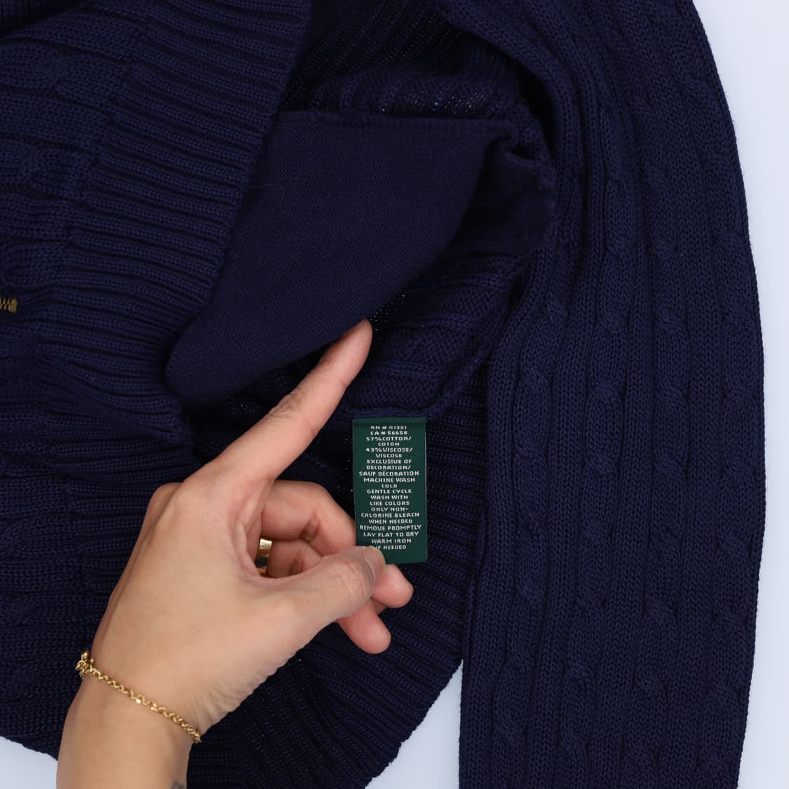 [M] 랄프로로렌 여성 꽈배기 니트집업 1217H1 상품이미지4