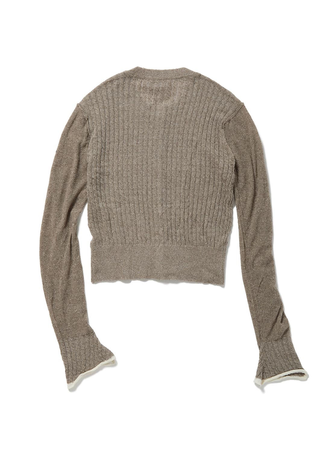 [F]퍼버즈 26ss Silk Thin 케이블 가디건/베이지 상품이미지5