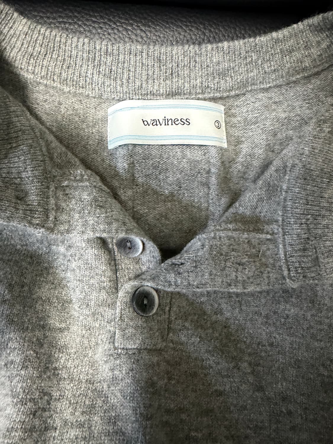 (3)웨이비니스 헨리넥 그레이 Button Pullover 상품이미지2
