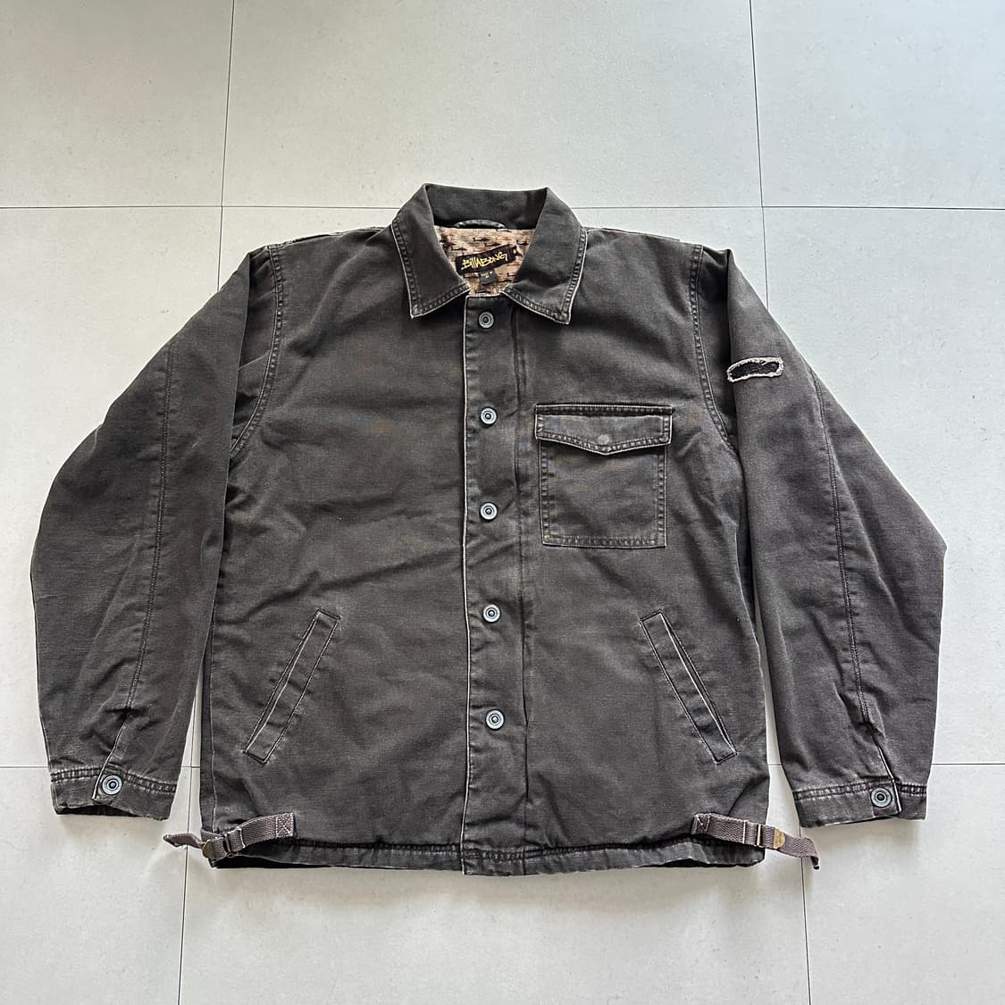 90s 빌라봉 빈티지 워크 덱자켓 차콜 M  상품이미지1