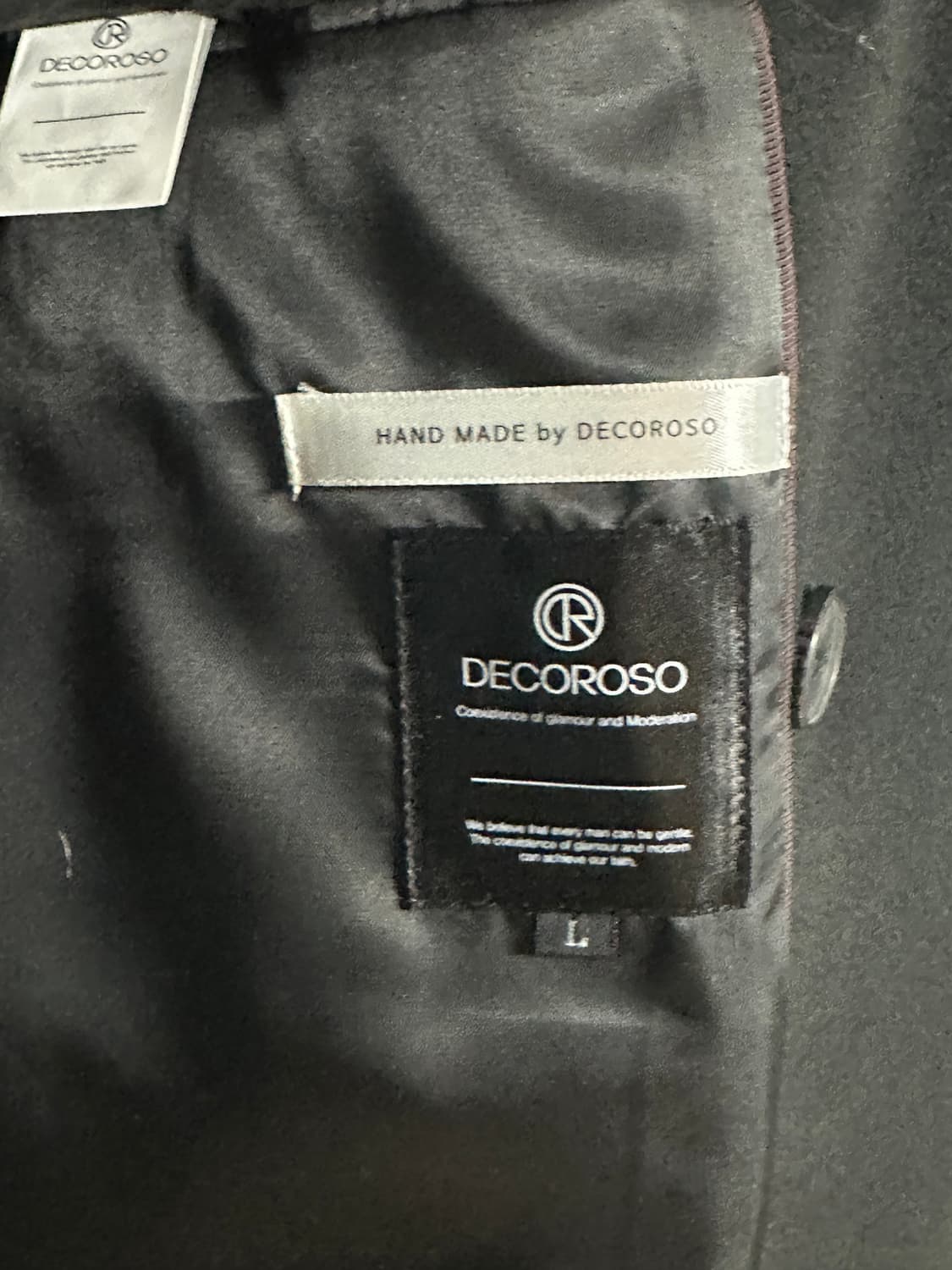 (L) 데꼬로소 핸드메이드 테일러드 롱코트 - BLACK 상품이미지5