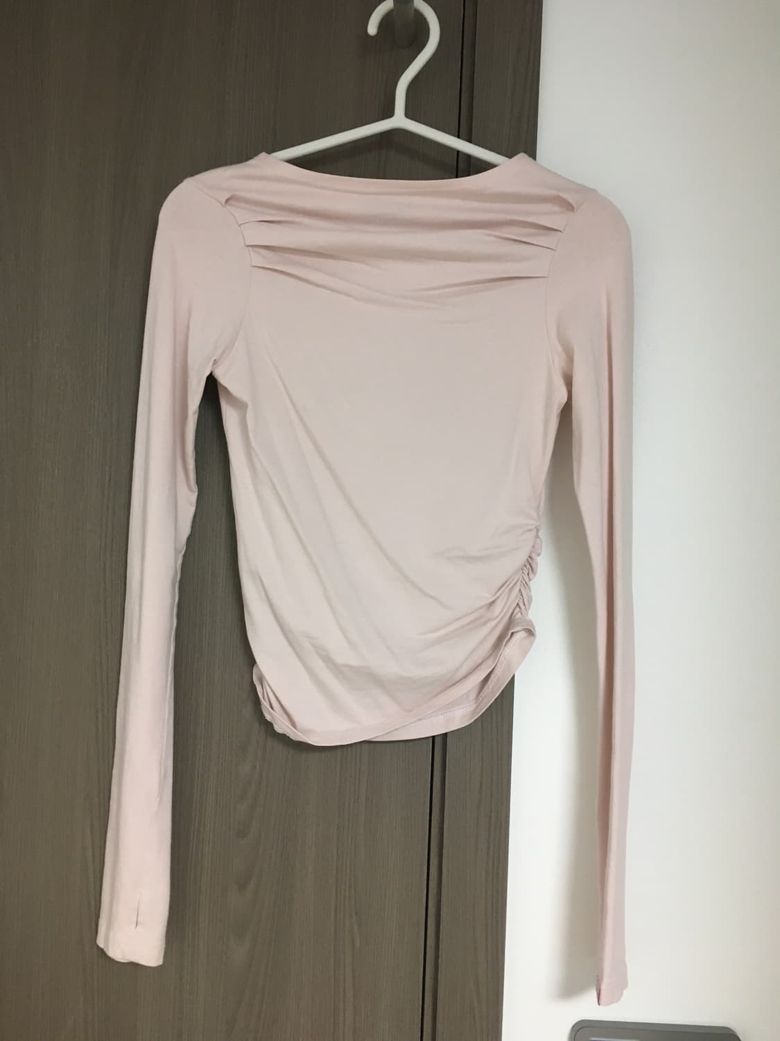 플리즈노팔로우 리사 드레이프탑 베이비핑크 상품이미지2