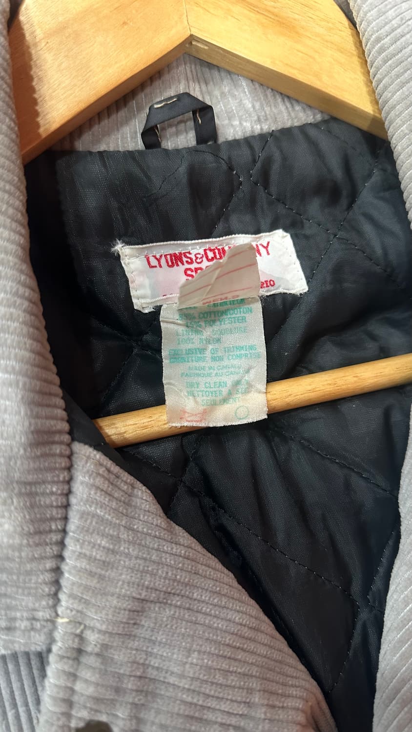 80s vtg Lyons & Company 코듀로이스타디움 105 상품이미지6