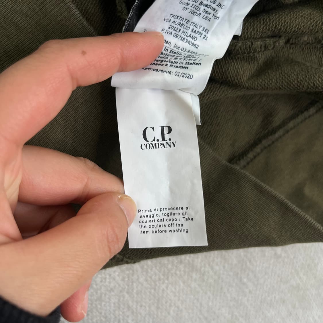 100 CP컴퍼니 고글와펜 카키 롱슬리브 티셔츠 상품이미지7