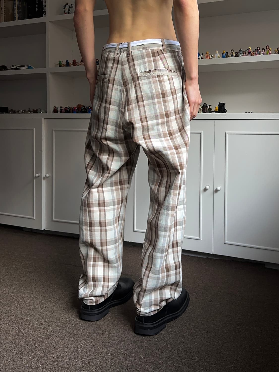 Niko And ... 트윌 체크 와이드 트라우저 상품이미지5