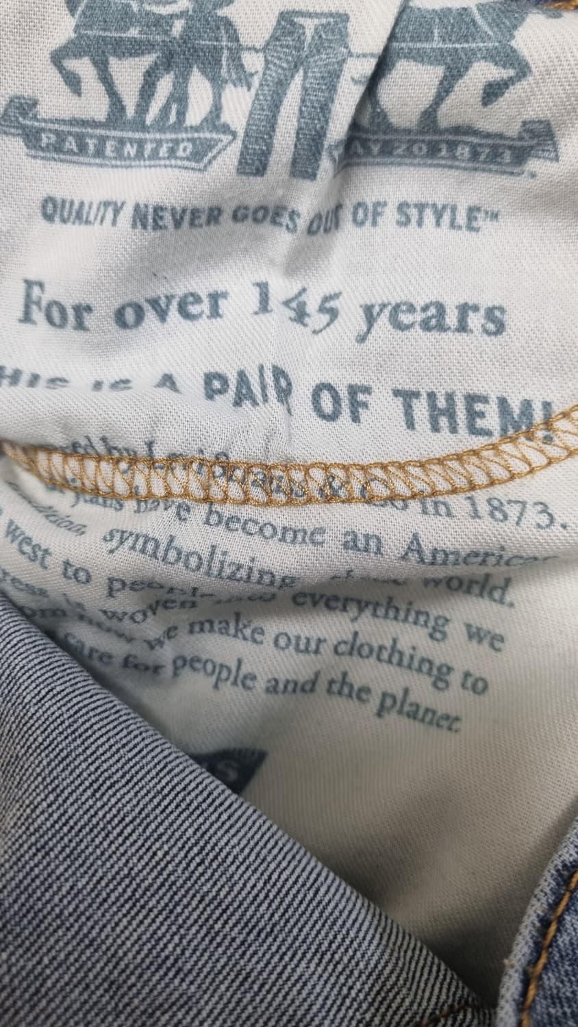 리바이스502 테이퍼드핏 연청 워싱 허리32 기장92  상품이미지7