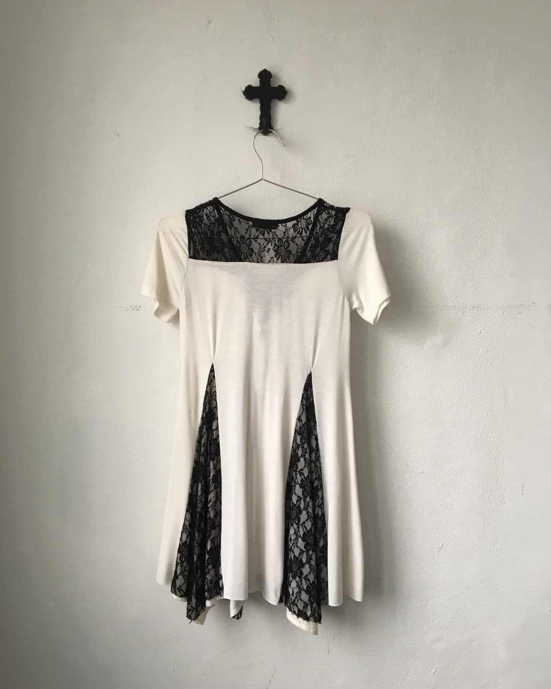 Lace up point lace trimming onepiece 상품이미지3