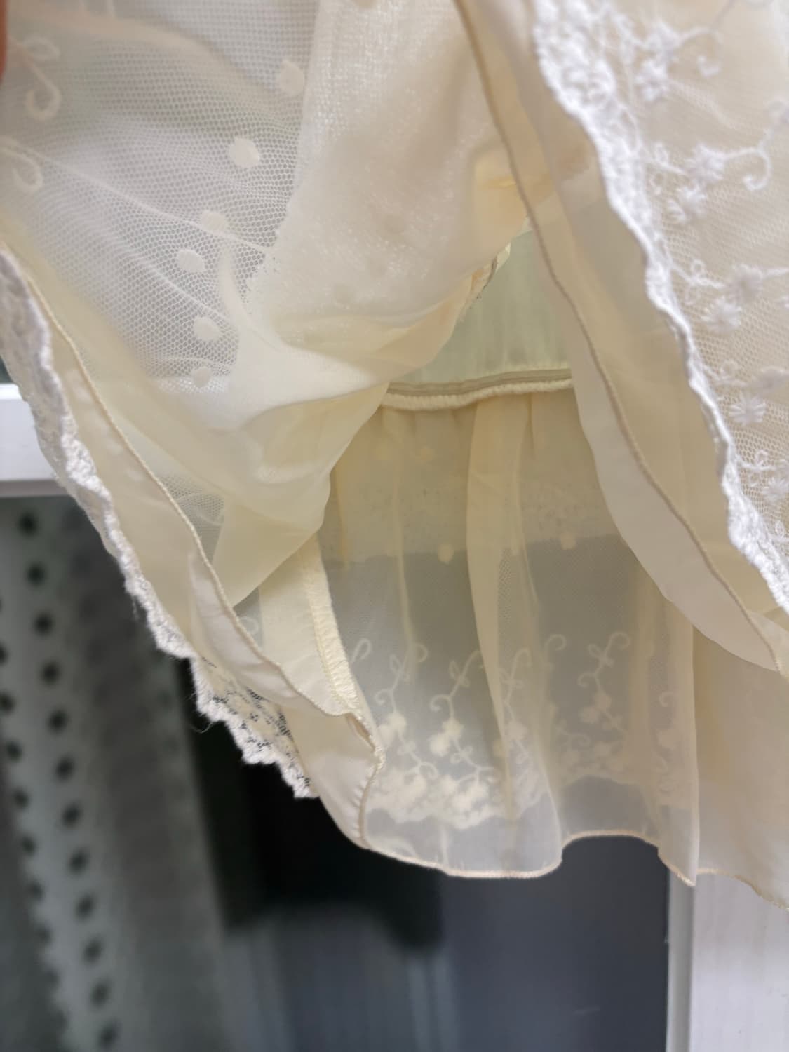 아이보리 레이스 니트 원피스 상품이미지5