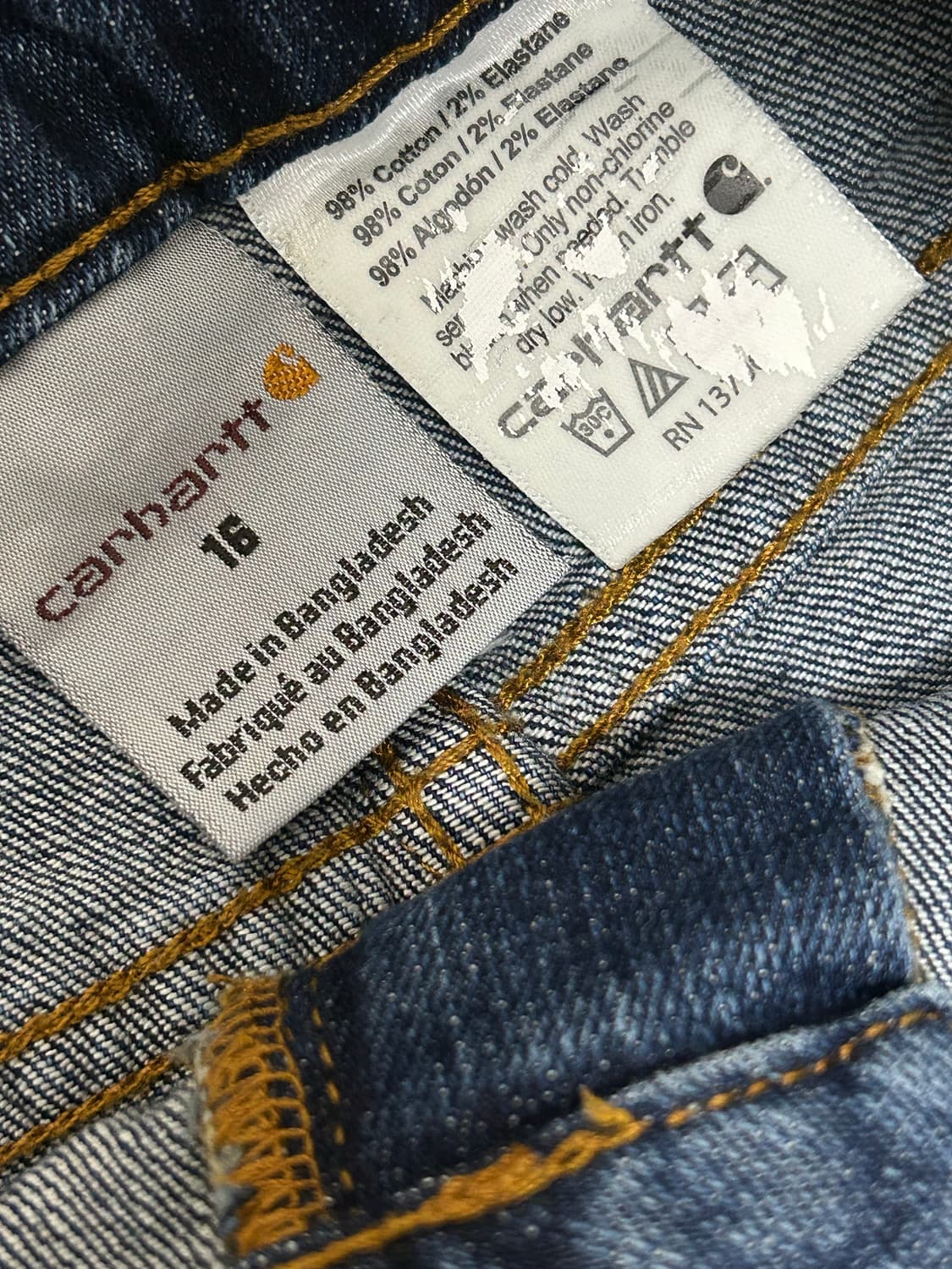 칼하트 인디고 데님팬트 상품이미지5