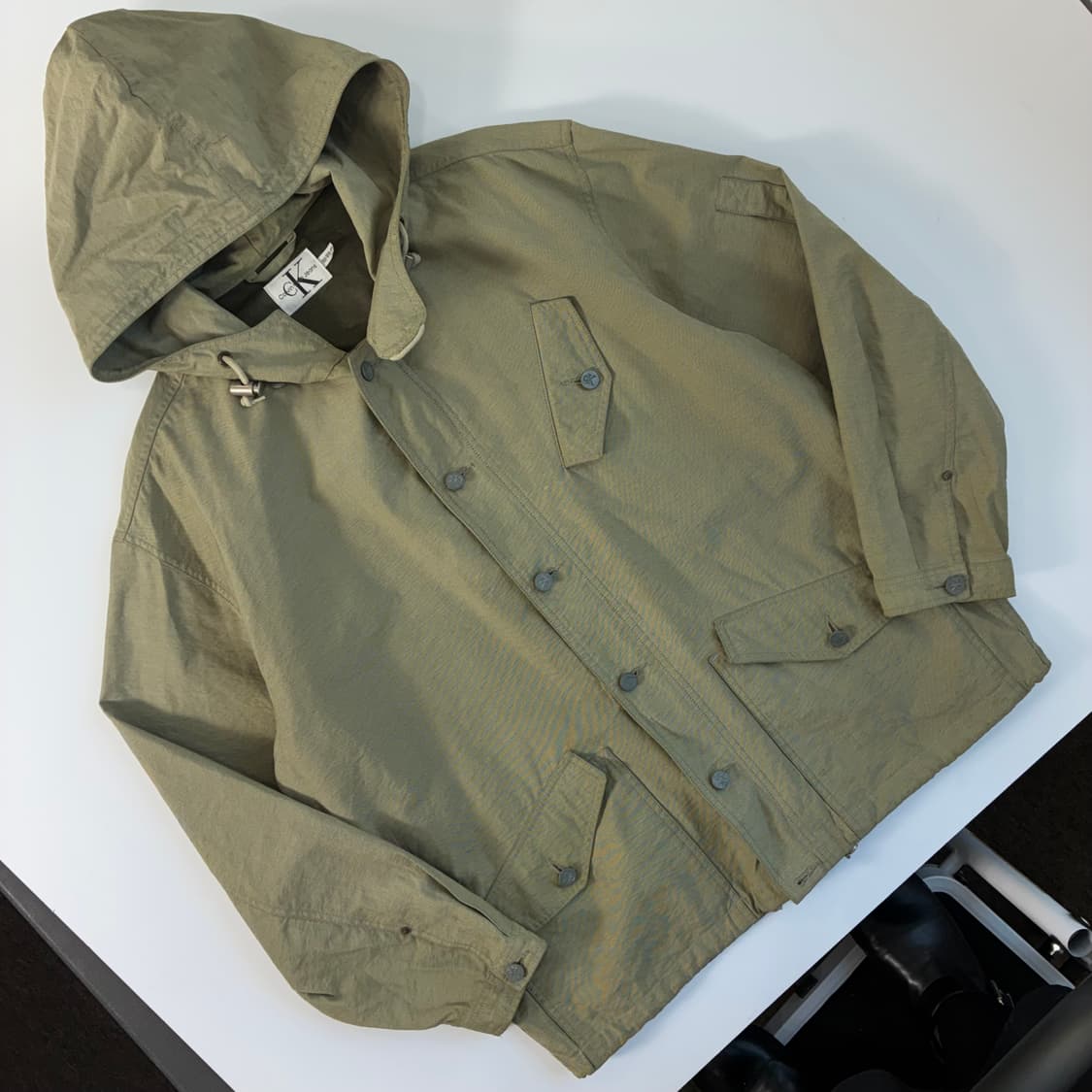 Calvin klein  캘빈클라인 포켓 카키 후드 워크 자켓 상품이미지2