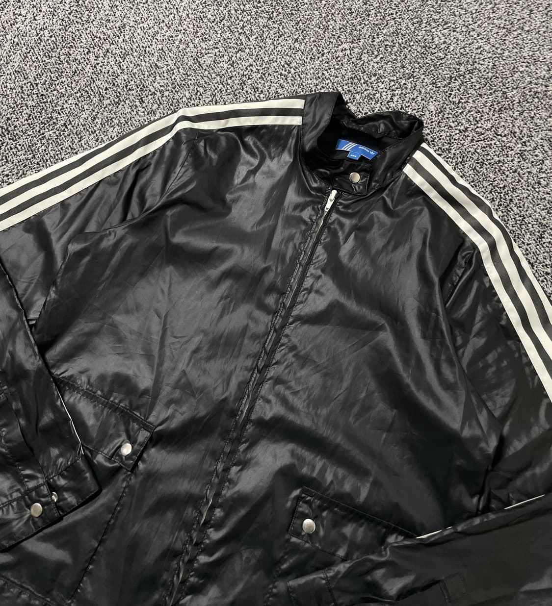 빈티지9. 아디다스 올드스쿨 빈티지 글로시 져지 바이커 점퍼 상품이미지2