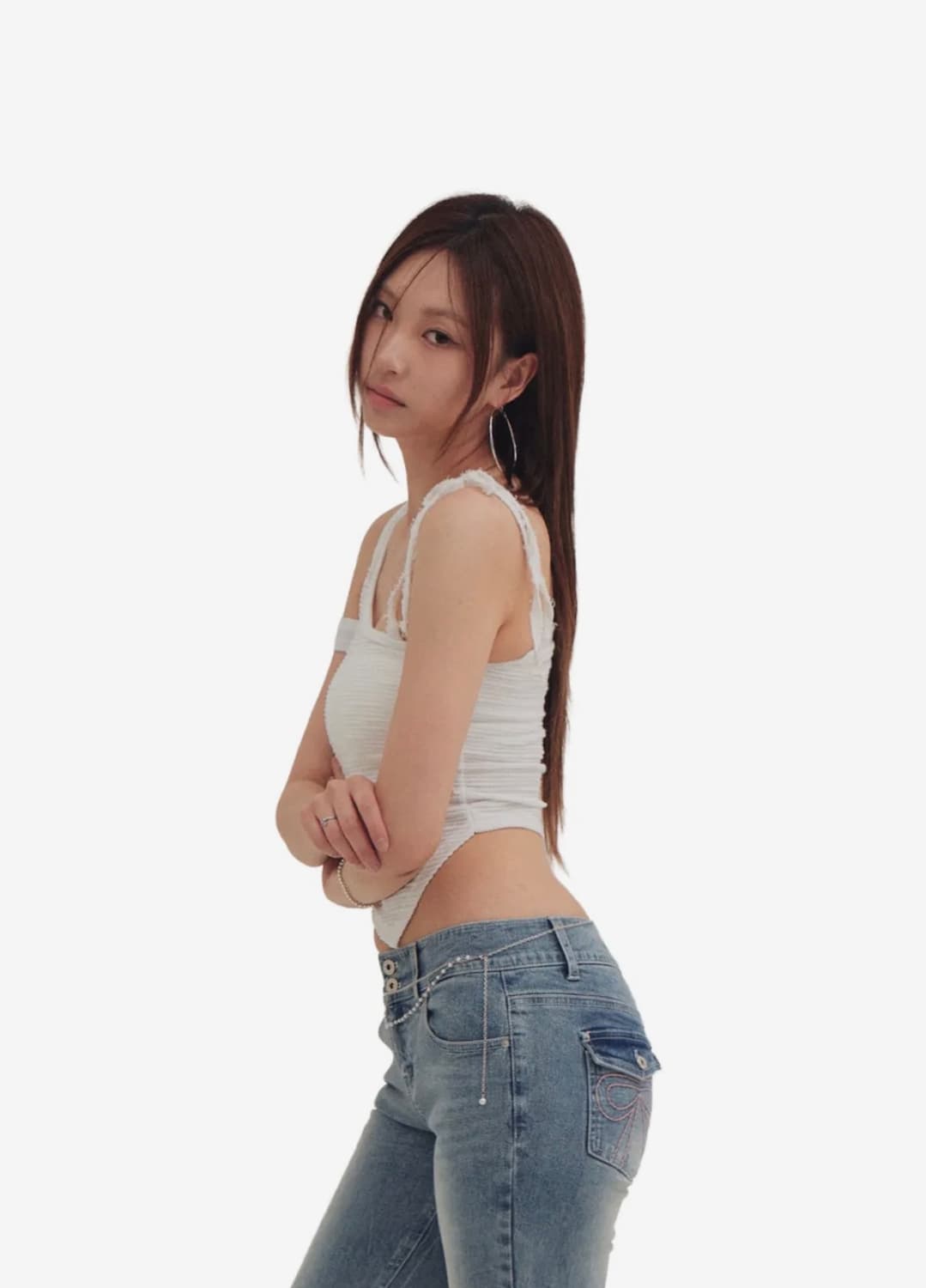 (택달린 새상품)포어링 보니탑 나시 m 상품이미지4