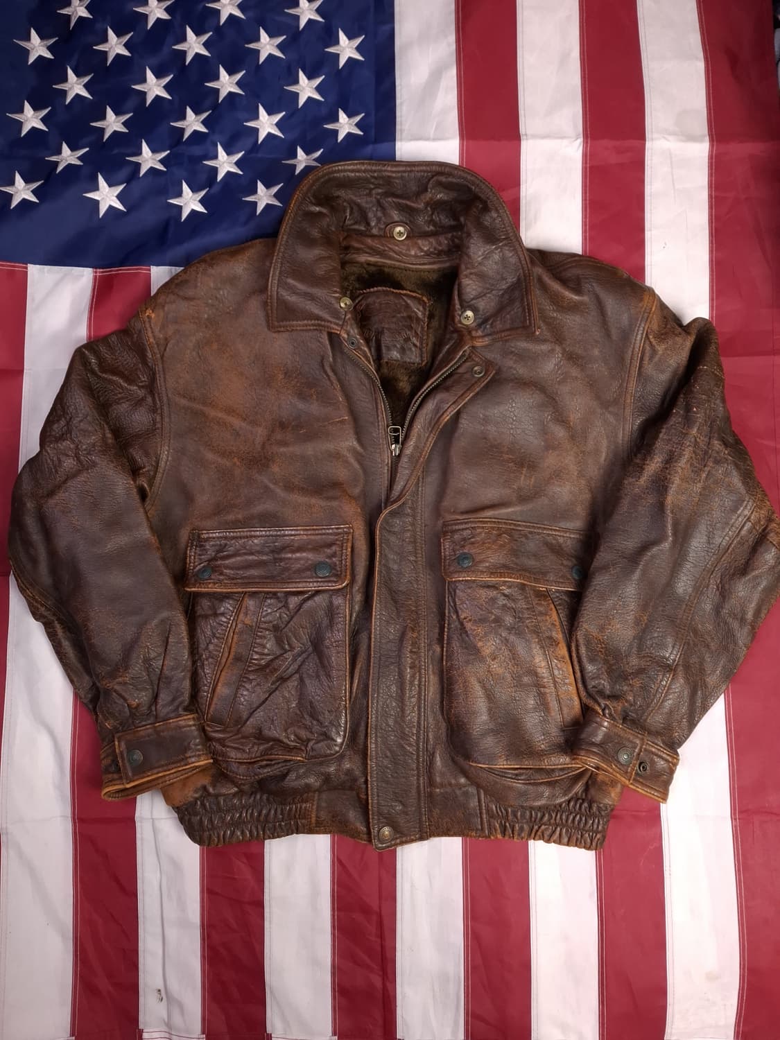 80's 오리지날 리바이스 리얼레더 항공자켓 상품이미지1