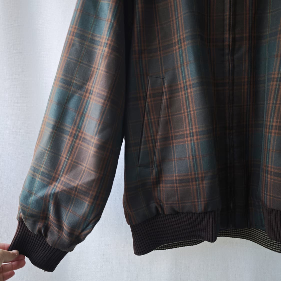 라코스테 서광 90s 리버시블 양면 블루종 자켓 브라운 그린 XL(EL) 상품이미지3