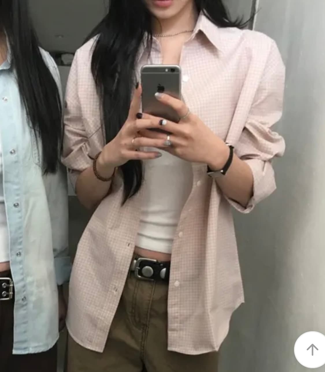 Unisex 핑크 셔츠 상품이미지2