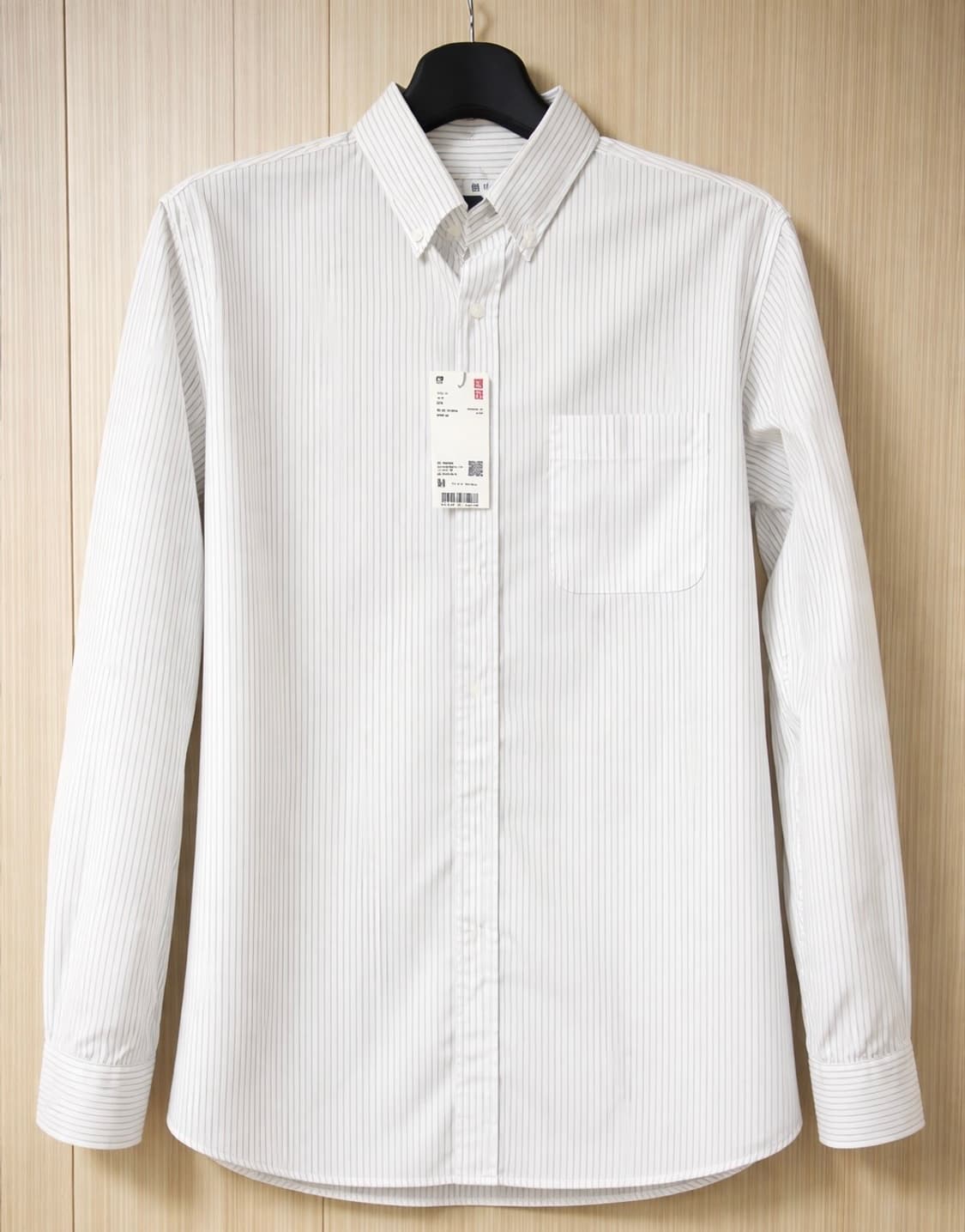 유니클로 엑스트라파인브로드코튼 스트라이프 화이트셔츠 새상품 팝니다.    상품이미지2