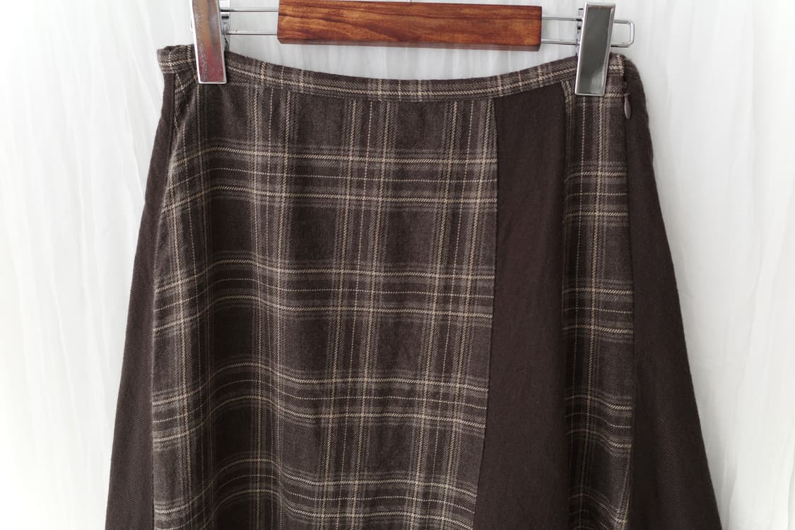 check flared skirt 상품이미지3