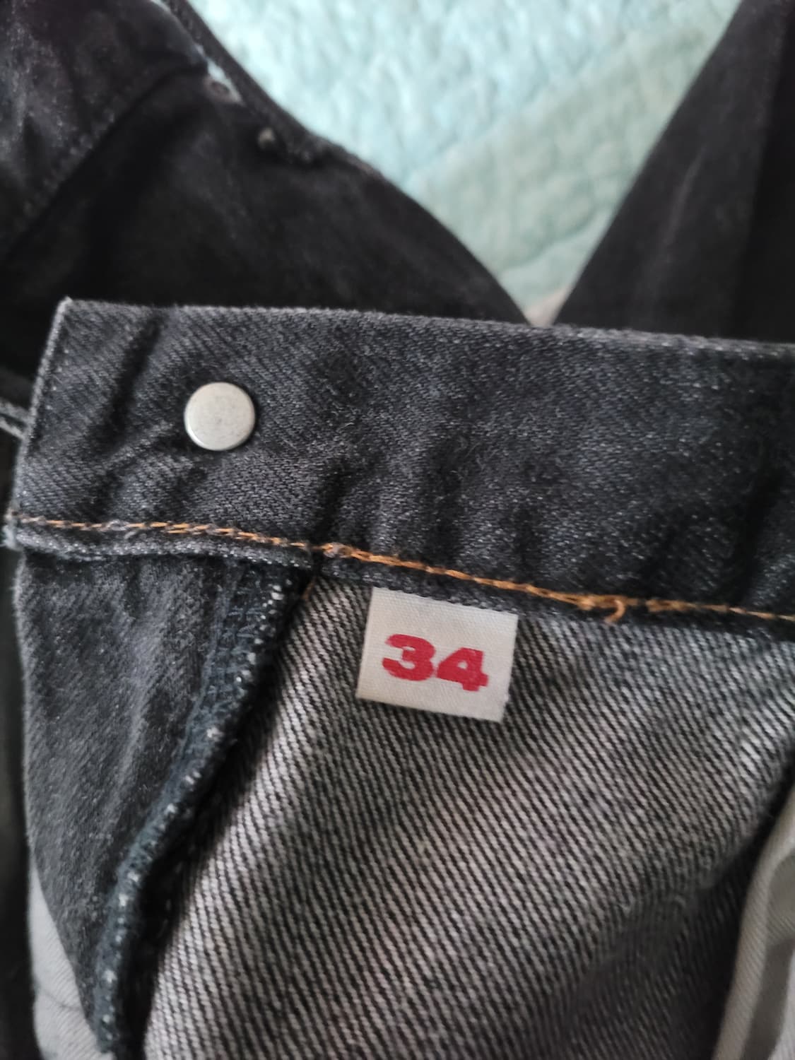 블루블루재팬 BlueBlueJapan 빈티지 블랙워싱진 34사이즈 상품이미지4