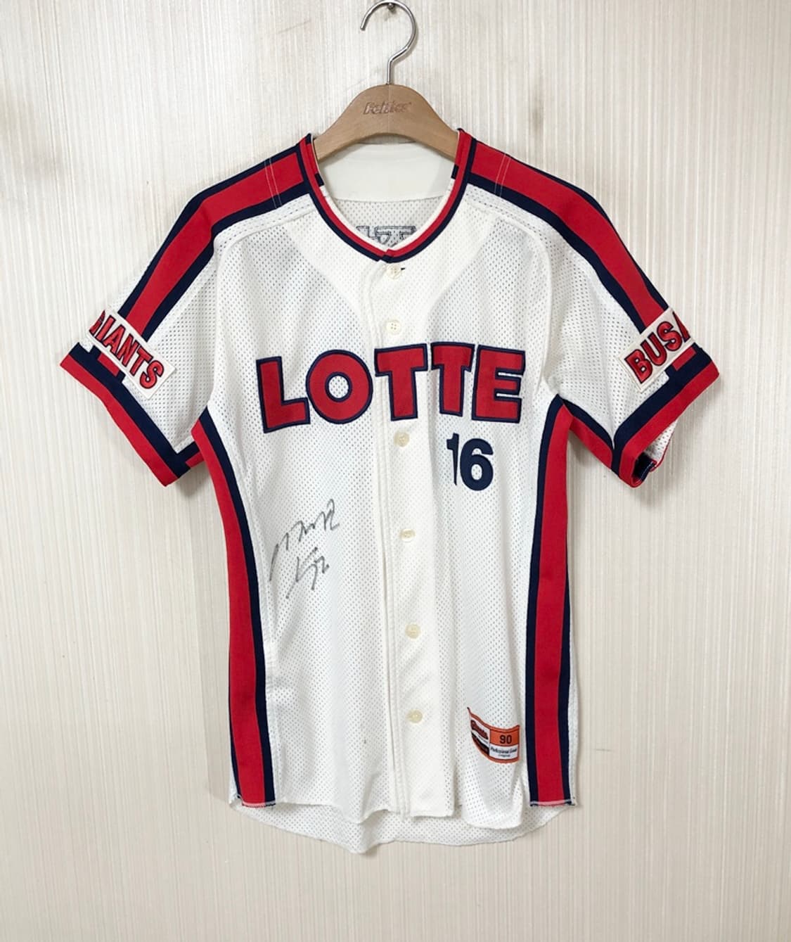 KBO 카멜레온어센틱 롯데자이언츠 챔피언 홈유니폼 90 #16 박정태 상품이미지2