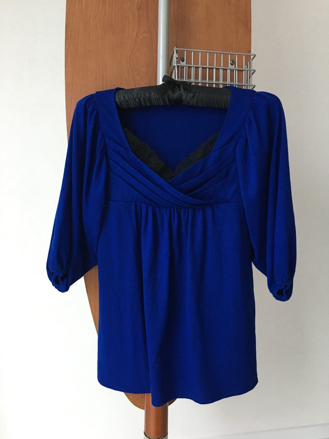 blue puff sleeve top 상품이미지4