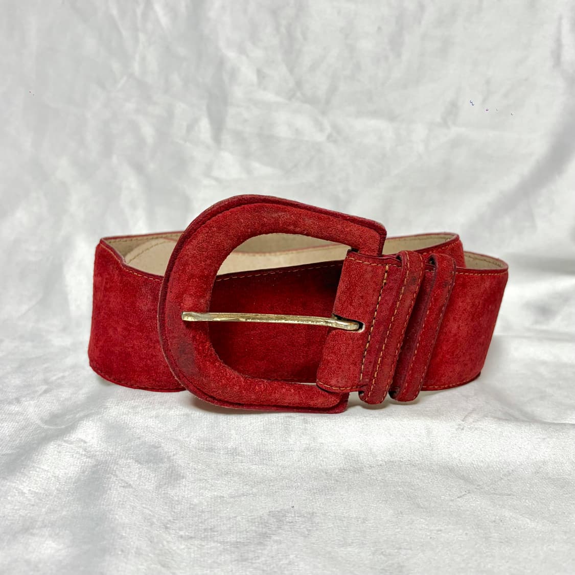 Carlos Sanchez 스웨이드 와이드 벨트 상품이미지1