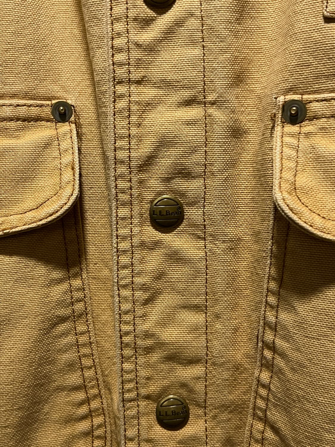 [XL]90's 엘엘빈 USA Made 쉐르파 라이닝 브라운 워크 베스트 상품이미지5