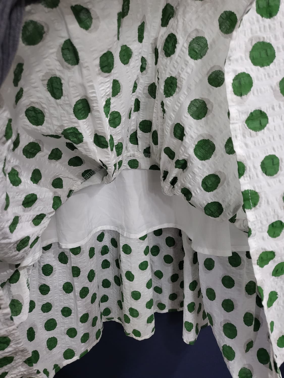 도트 시어서커 롱원피스(새상품) 상품이미지4