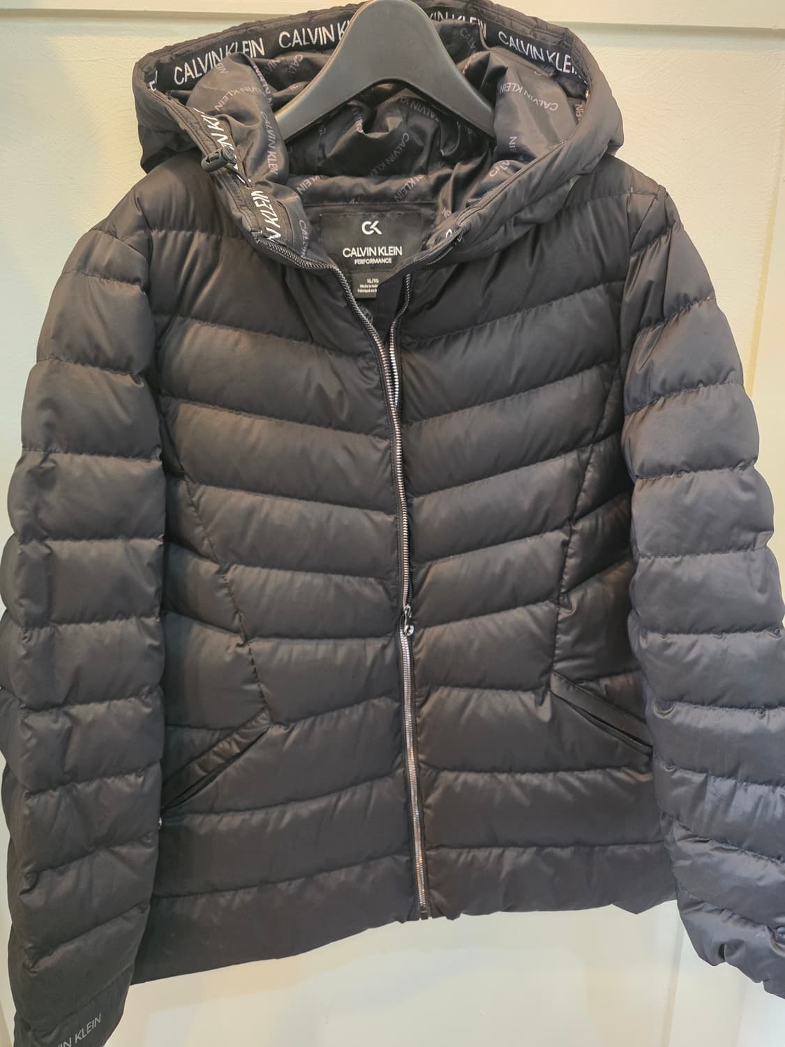 캘빈클라인 퍼포먼스 블랙 후드패딩 XL 상품이미지2