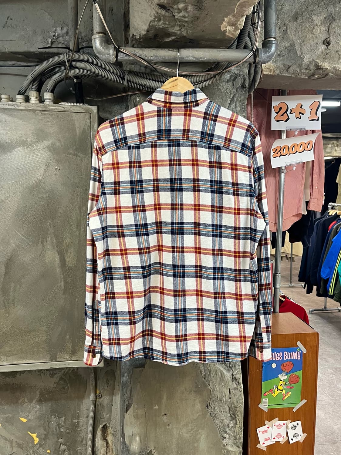 갭 체크 셔츠 아이보리 L #csz3339 상품이미지2