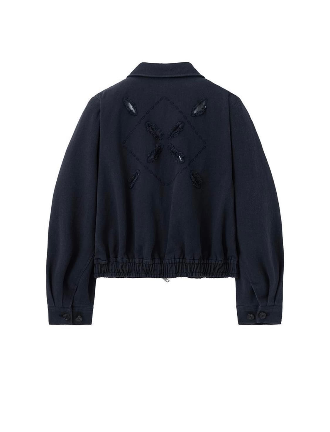 (W)[택포]문선 아가일 코튼 블루종 네이비 상품이미지2