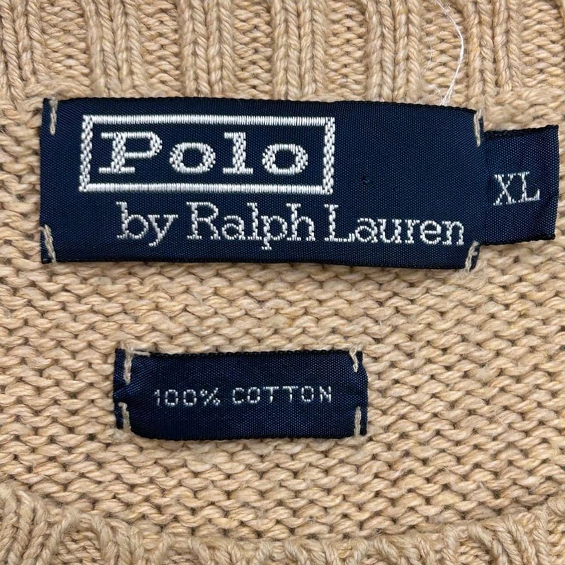 RALPH LAUREN 베이지 라운드넥 니트 XL 상품이미지5